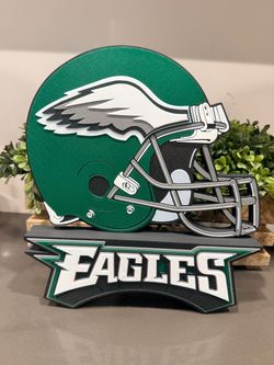 Philadelphia eagles helmet sign