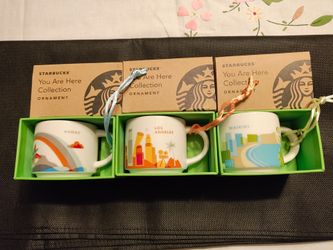 Starbucks You Are Here Series espresso cup ornaments. Never used. Price for all