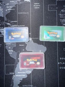 Ruby, Sapphire, and Emerald Pokémon GameBoy Ruby, Sapphire, and Emerald