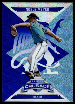 2025 Panini Crusade Blue Noble Meyer #75 Miami Marlins A