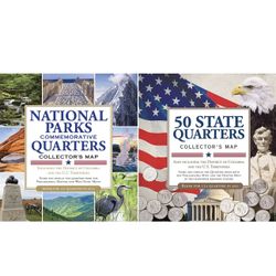 Quarters Collector’s Map 2 Pack State Map And National Park Map