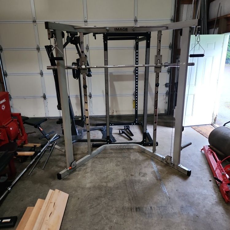 Image 4.0 Smith machine Smith Machine And Cable Machine Home Gym for Sale in Rochester WA OfferUp