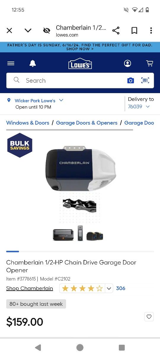 Chamberlain HD 220 Garage Door Opener