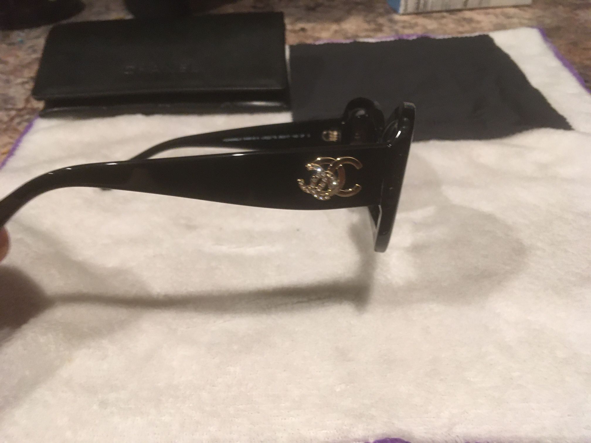 Chanel Sunglasses Black Frame Gold And Black Grips for Sale in Phoenix, AZ  - OfferUp