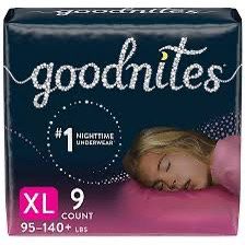 Size Xl Goodnites  Diapers