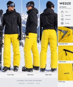 WEDZE ι»θ²ζ»ιͺθ£€ο½η·ε₯³εε―η©Ώο½Yellow Ski Pants β Unisex