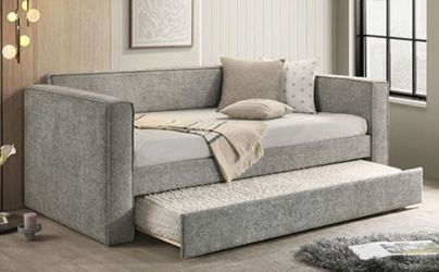 Brand New Grey Twin Size Daybed w Trundle Bed
