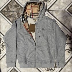 Burberry Gray Zip Up