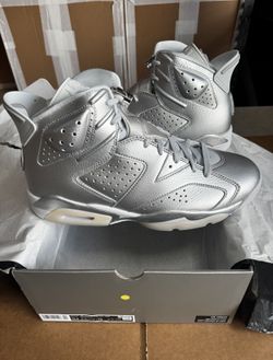 Air Jordan 6 Retro X PSG Paris Saint Germain Silver Men IQ5135-001