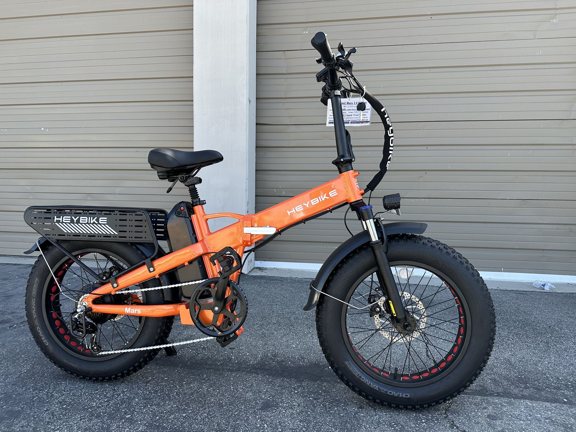 HEYBIKE Mars 2.0 750 Watts Fat tire Folding Electric Bike In Orange