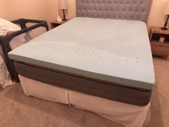 Queen Hudson Pillow Top Mattress + 3” Memory Foam Topper