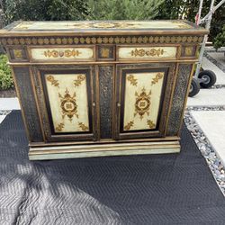 Vintage 2 Piece Balinese Banquet & Sideboard 