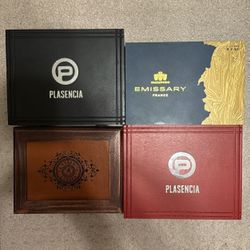 4 Slightly Used Good Condition cigar Boxes 