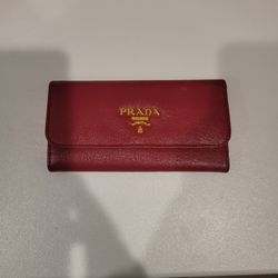 Authentic Prada Pink Leather Keychain Holder