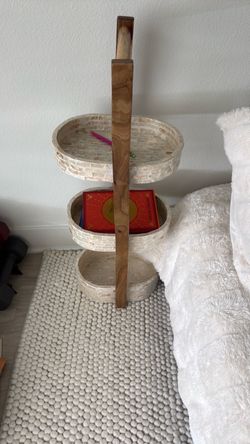 side table shelf storage
