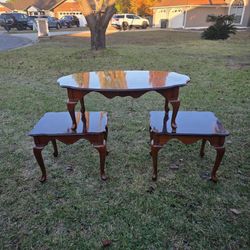 3 Piece Vintage Antique Style Coffee Table Set
