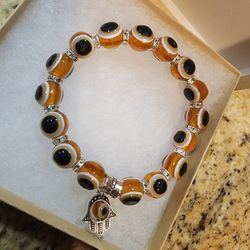 Charm Evil Eye Bead Protection Good Luck Bracelet Jewelry Hamsa Hand BraceletPLL

