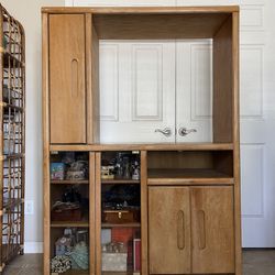 Solid Oak Entertainment Center Solid Wood Cabinets, Shelves, Storage
