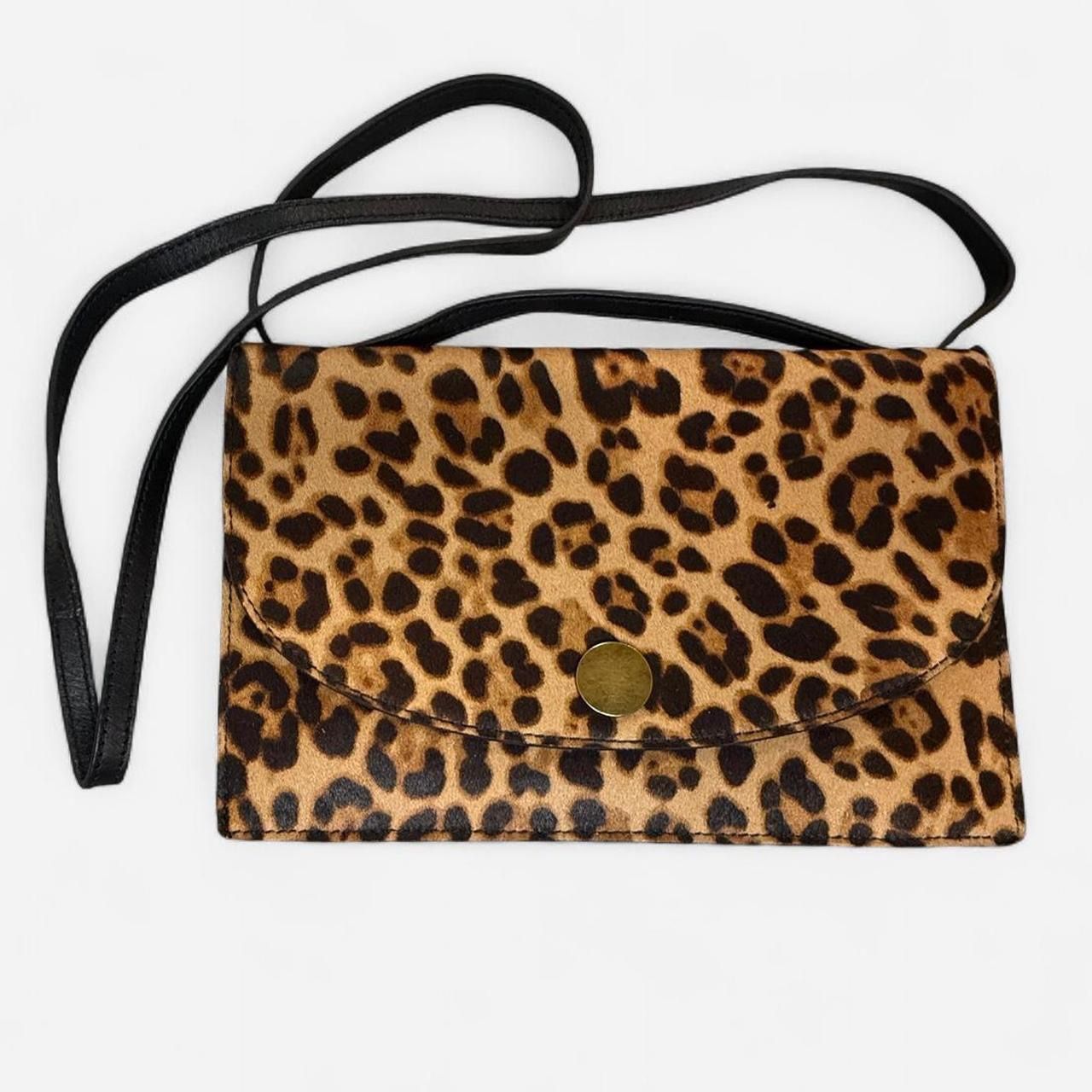 Madewell Faux Leopard Fur Purse Bag 