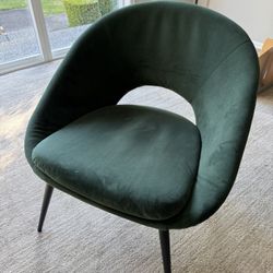 Green Velvet Accent Chair