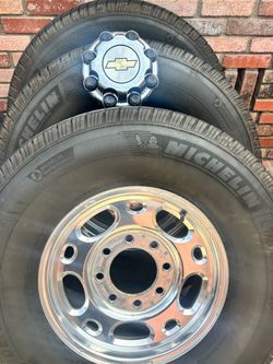 OEM Chevy 2500HD Wheels + Michelin Defender Tires – Set of 4 – $800