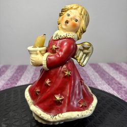 Musical VINTAGE 1966 W GERMANY GOEBEL ANGEL CHRISTMAS CANDLE HOLDER MUSIC