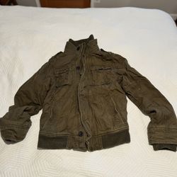 Abercrombie And Fitch Vintage Olive Green Military Field Jacket