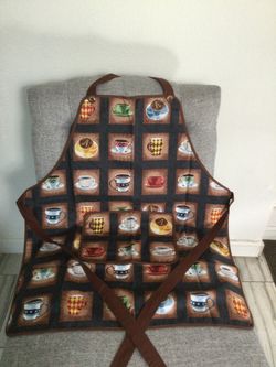 COFFEE ☕️ CUPS PATTERN, ADULT APRON,  NEW