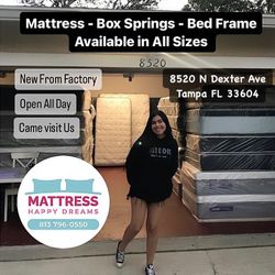 King Size Mattress 12” Inches Thick Plush Firm New From Factory Wrapped in Plastic Also Available: Twin, Full And Queen Same Day Delivery 