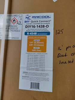 Mr cool 16 foot recharged mini split line set