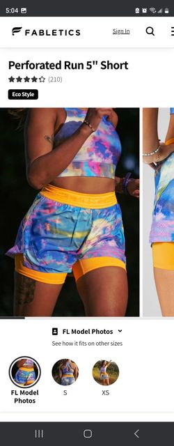 Fabletics Preforated Run Shorts 5"