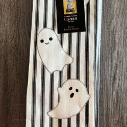 Cynthia Rowley Curious Halloween Goth Ghost Kitchen Dish Towels Gothic Black White