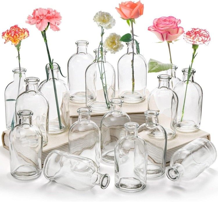 Cash Only 75234 New $1 Ea Clear Bud Vases