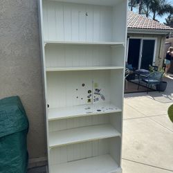 White, 8 ft Bookshelf: FREE