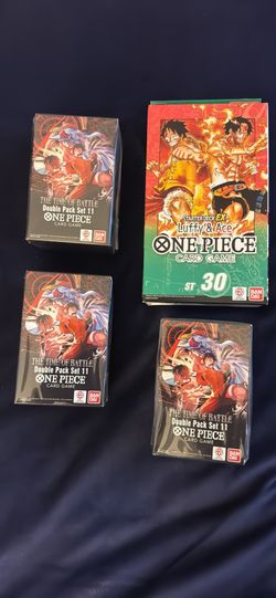 One Piece Card Game Set 11 Double Pack 3PK + ST-30 Luffy & Ace Card Game