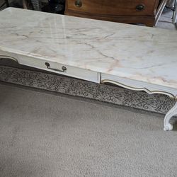 Marble Top End Tables And Coffee Table