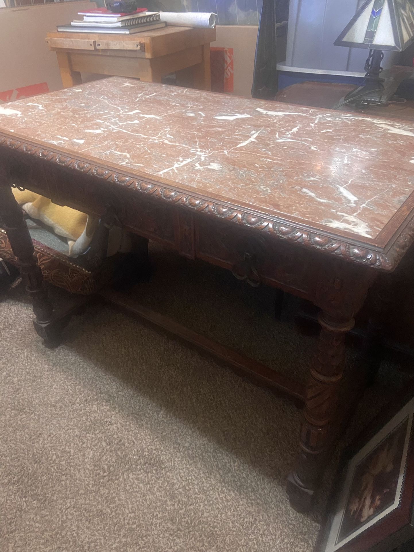 Antique Marble Table