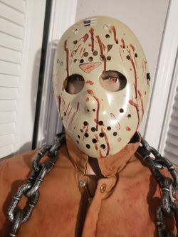 Home made Halloween Jason Figure. Over 6 foot tall.