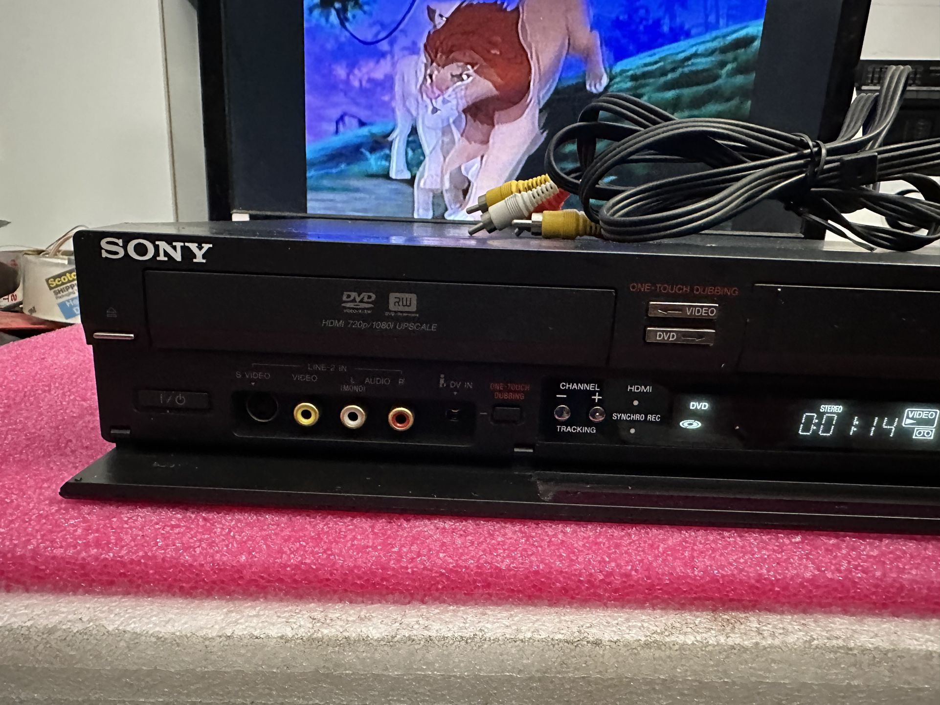 Sony RDR-VX555 VCR DVD Combo Recorder/Player 4 head VHS with AV