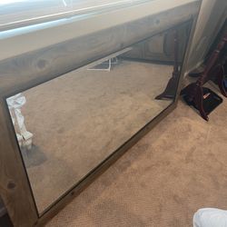 Large Wooden Mirror