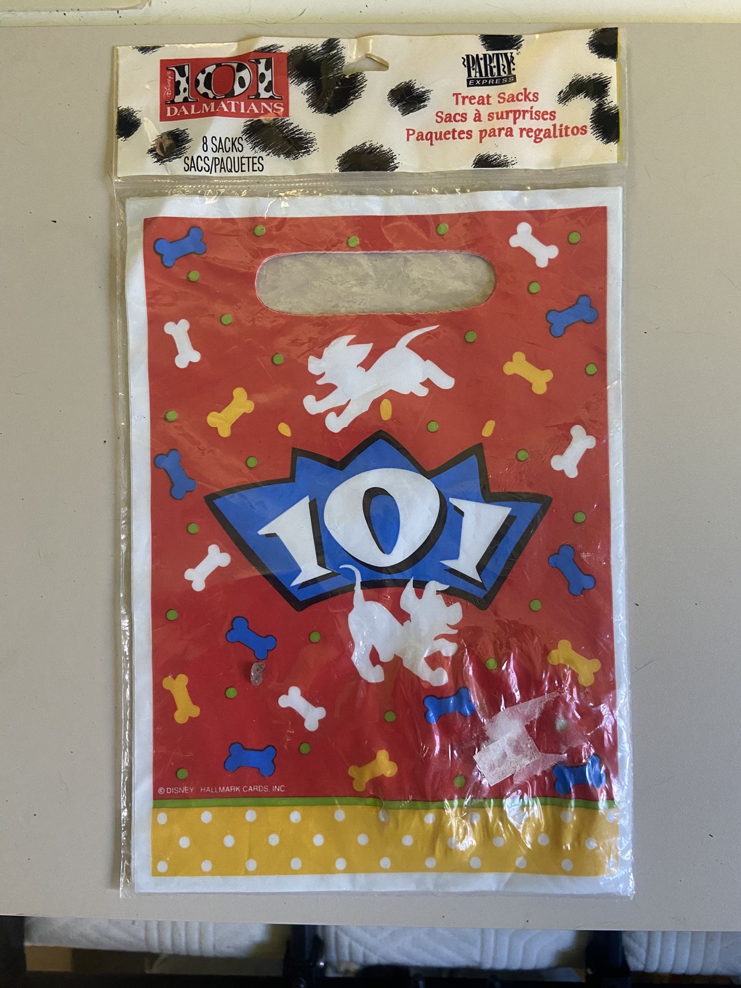 Vintage Disney Hallmark Party Express 101 Dalmatians Treat Sacks – 8 Count NIB