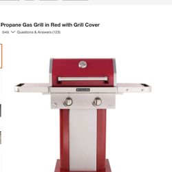 Snazzy Red KitchenAid Gas BBQ