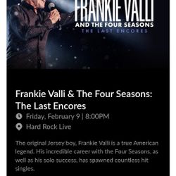 Frankie Valli Tickets