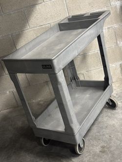 Uline Utility Cart - Narrow, 40 x 18 x 33", Gray