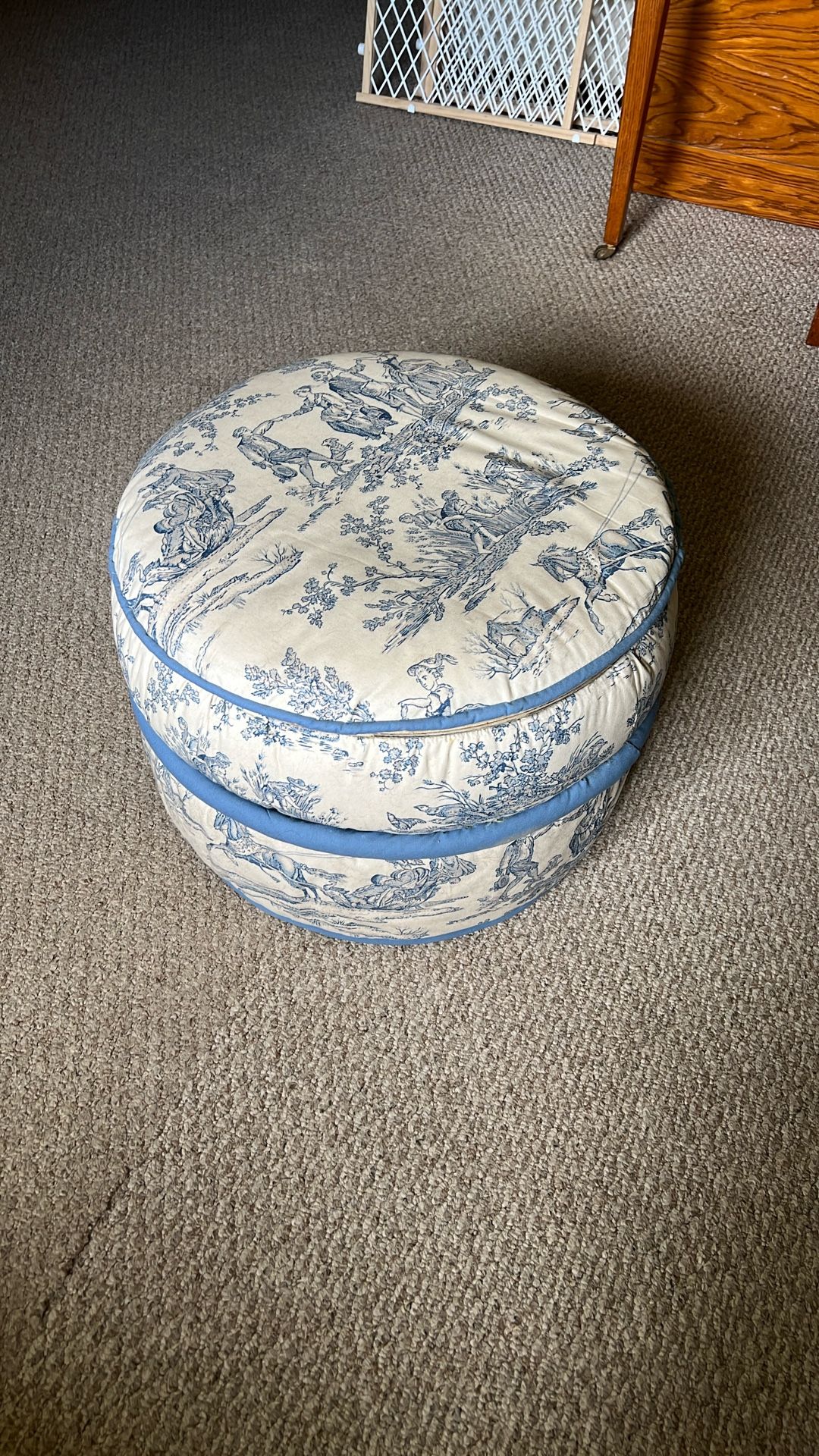 Vintage “Hat Box”, Storage Box, Foot Stool