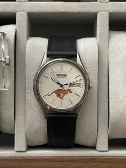 Rare Seiko Exxon Mobile Tiger Dial Day Date Watch