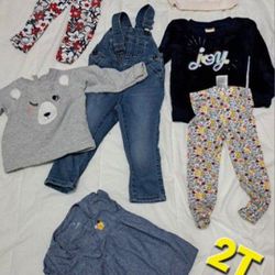 Girl's Clothes Bundle (8 Items) Size 2T 