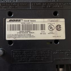 Works Bose Wave Radio AWR1-1W1 AM/FM Radio, Clock Power Cord 