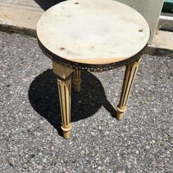 Round Table Wood And Metal Rim