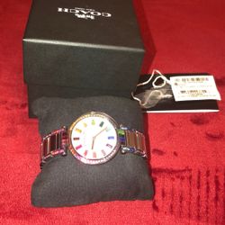 Coach Cary Rainbow Bracelet Watch..